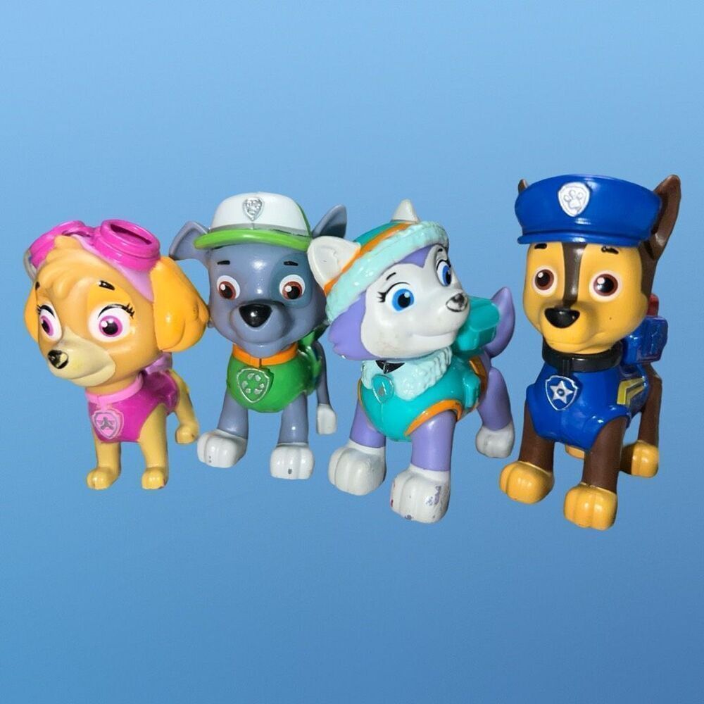 Paw Patrol Chase Tow Truck Everest Snowmobile Zuma Hoover Boat 8 Figures #3 - Picture 2 of 9